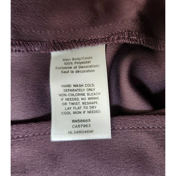 Trouve Top Beaded Sleeveless Tank Purple Scoop Neck Split cross Back Size S - Picture 5 of 8